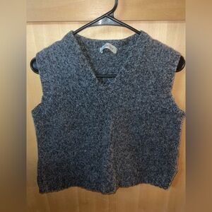Gentle Herd Short Vest-Gray-size Large- I Believe It Is Lambs Wool